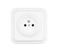 Toma de corriente 2P+T de porcelana Va-y-Vienen para empotrar en paredes 240V, 16A