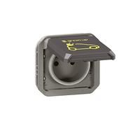 Toma de corriente 2p+t - estanca - Green'up Access - antracita - Legrand 069885l