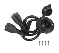 Toma de corriente CA - Enchufe impermeable 20 A, para autocaravana estándar americano 125 V, para aplicaciones marino remolque yate camping al aire libre batería de catering móvil y más