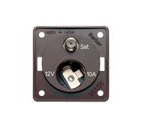 Toma de corriente combinada 12v+ sat antracita