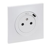 Toma de corriente con cargador USB tipo C Neptuno completo - blanco