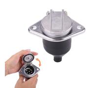 Toma de corriente de 7 orificios para remolque, enchufe universal de remolque de 24 V, 7 pines, conector de cableado de 7 polos, adaptador, proporciona conexiones para indicadores, luces laterales, lu