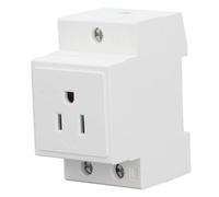 Toma de Corriente de Montaje en Riel Din, Caja de Distribución de Extensión, Toma Modular para Aparamenta, para Instalación en Riel, Contacto Protector Incorporado (EE. UU. CA