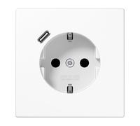 Toma De Corriente De Pared Jung LS990 Con Puerto USB-C De Carga Rápida (Enchufe Europeo) - LS1520-18CWW