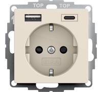 Toma De Corriente De Pared Usb Doble Tipo A/C Con Seguridad Plus - 245901