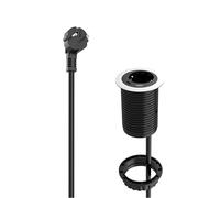 Toma de Corriente empotrada con USB-C y USB-A de 20W - Enchufe de Escritorio con Cable de 1,5 m, Toma de Mesa 16A/3680W