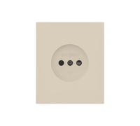 Toma de corriente empotrada en PC para pared sin conexión a tierra - Diseño plano de 5mm Blanco cálido Mate - 250V 10A AC para hogar y oficina - Módulo sin marco - WESA