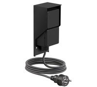 Toma de corriente empotrada PIWI para exteriores con cable de 2 m, IP44, doble,