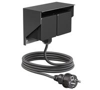 Toma de corriente empotrada PIWI para exteriores con cable de 2 m, IP44, doble,