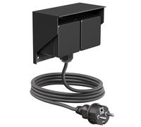 Toma de corriente empotrada PIWI para exteriores con cable de 2 m, IP44, doble,