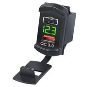 Toma de corriente para automóvil, placa de plomo para cargadores de células, panel de voltaje digital, enlace tipo C, suministro de corriente de batería, amplificador de voltaje rápido para carretera