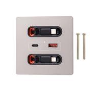 Toma de Corriente Universal de 12 W con Cable de Carga Retráctil USB-A/USB-C, Salida Tipo C para Cargar Teléfonos Móviles y Tabletas.