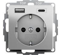 Toma De Corriente Usb Doble Gira Con Seguridad Plus - 2459600