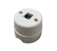 Toma De Datos RJ45 CAT.6 Pantalla FTP En Cerámica Blanca Vintage Fanton 84020