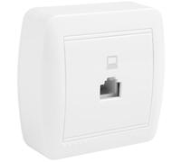 Toma de datos RJ45 de superficie, serie mural, ideal para conexiones de red en entornos domésticos y empresariales.