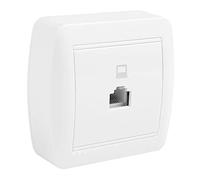 Toma de datos RJ45 de superficie, serie mural, ideal para conexiones de red en instalaciones eléctricas.