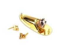 Toma de entrada de guitarra para barco cargado de salida de 1/4 pulgadas con tornillos para piezas de repuesto mono eléctricas, conector de graves