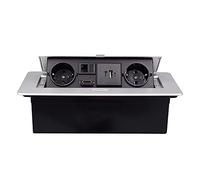 Toma de Escritorio Tomas retráctiles con 2 EU LAN HDMI y Cargadores USB Typec 5V3.1A Cable de 1.5M