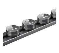 Toma de extensión eléctrica oculta de 40/60/80/100CM, doble Usb, adaptador de enchufe Universal for Reino Unido y UE, salidas de riel deslizante extraíbles(GREY,SQUARE_UNIVERSAL_50CM-TRACK)