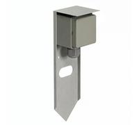 ledscom.de Portalámpara de jardín PIWI con piqueta de Suelo para Exteriores, IP44, Individual, Acero Inoxidable, Acero Inoxidable, Angular, 24 cm