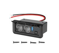 Toma de Mechero Doble de 78 W y 12 V con Puerto USB-C PD y QC3.0 para Coche con Interruptor para Autobús y .