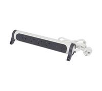 Toma de mesa Premium OSB 4x2P con conexión a tierra 1,5 m de cable Negro 49414 (Enchufe Europeo) - 049414 [5 Piezas]