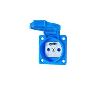 Toma de Panel Impermeable IP54 con Tapa Protectora Abatible, Salida de Receptáculo de Pared para Uso Industrial y Al Aire Libre FR- 16A