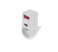 Toma de pararrayos 1 x 16 A, 3500 W, 250 V, color blanco - On/Off - Chacon
