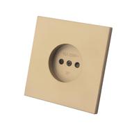 Toma de pared empotrada de alta temperatura/antiestática no polarizada - ABS a prueba de golpes, diseño plano de 5 mm, color oro mate - 250 V 16 A AC para hogar y oficina - WESA