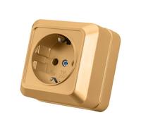 Toma de pared,Juego de tomas eléctricas de pared,Toma de pared interior 250V AC 16A,Toma de tierra Color de oro