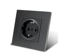 Toma de pared para montaje empotrado, juego de tomas eléctricas internas 250 V CA 16 A, inserto empotrable y tapa, toma de tierra