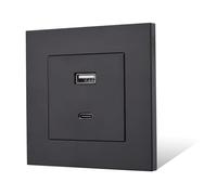 Toma de pared USB, receptáculos de salida USB, carga rápida, 18 W, 3000 mA, tomacorriente para PC con 2 puertos para pared, compatible con teléfono, computadora, Android