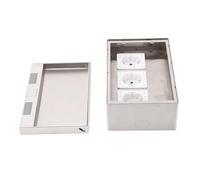 Toma de Suelo 3 Compartimentos, 4000W 16A Toma Empotrada en el Suelo Toma de Suelo Empotrable de Acero Inoxidable Toma de Suelo, para Cocina, Salón, Oficina