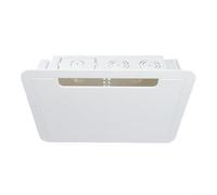 Toma de TV empotrada de 9 pulgadas en la pared para caja multimedia para dispositivos de transmisión, se adapta a Fire TV y para One Connect para mini, caja de red blanca con borde de plástico