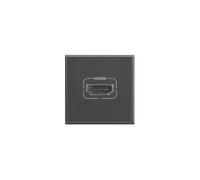 Toma De Vídeo Conector HDMI 2.0 Preconectado - 2 Módulos - Antracita BTICINO SPA