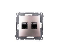 Toma doble 2xRJ45 cat.6 Simon 54 D62E.01/44