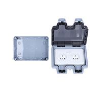 Toma Exterior Impermeable IP66 Estándar Francés 250V 16A Toma de Interruptor de Pared Exterior Resistente a la Intemperie Tomacorrientes Dobles