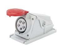 Enchufe fijo 5P 16A 400V rojo IP44 90 6H IEC 309 CV GW62482