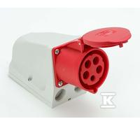 Toma fija pasante 32A 3P+T+N 400V IP44 925-6