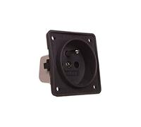 Toma Francia/Bélgica,con tornillo con elevador y protección infantil, serie berker integro de hager, antracita