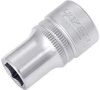 Toma HAZET 900-11 I 12,5 mm de cuadradillo, 11 mm de ancho de llave, con moleteado I Toma con superficie cromada y pulida para manejo manual