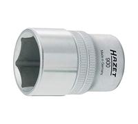 Toma HAZET 900-12 I 12,5 mm de cuadradillo, 12 mm de ancho de llave, con moleteado I Toma con superficie cromada y pulida para manejo manual