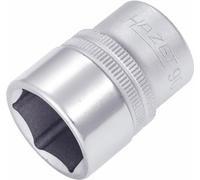 Toma HAZET 900-21 I 12,5 mm de cuadradillo, 21 mm de ancho de llave, con moleteado I Toma con superficie cromada y pulida para manejo manual