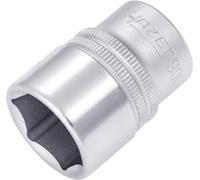 Toma HAZET 900-22 I 12,5 mm de cuadradillo, 22 mm de ancho de llave, con moleteado I Toma con superficie cromada y pulida para manejo manual