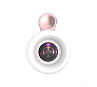 Toma impresionantes fotos de primer plano en tu smartphone con nuestra lente macro de 15X y funciones LED ajustables (rosa)