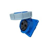 Toma industrial empotrada inclinada estanca 63A/2P+T/220V /IP67 SFN-4332