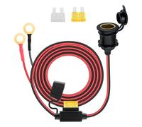 Toma Mechero, Zócalo del Encendedor de Cigarrillos 12V/24V, DC para Coche Motocicleta y Barco, Toma de Mechero con Cable de Conexión de 1.2m y Protección de Fusible de 20A, Impermeable y Duradero