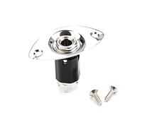 Toma ovalada para guitarra eléctrica y bajo, 6,35 mm, entrada de placa de salida con tornillos, entrada ovalada con tornillos