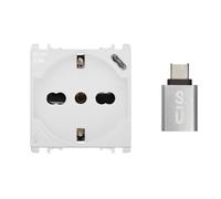 Toma P40+USB-C Urmet Nea 2 módulos max 3A blanco - 10312/2
