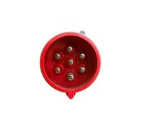 Toma portátil 32A 7P 400V rojo IP44 SHARK 027-6V